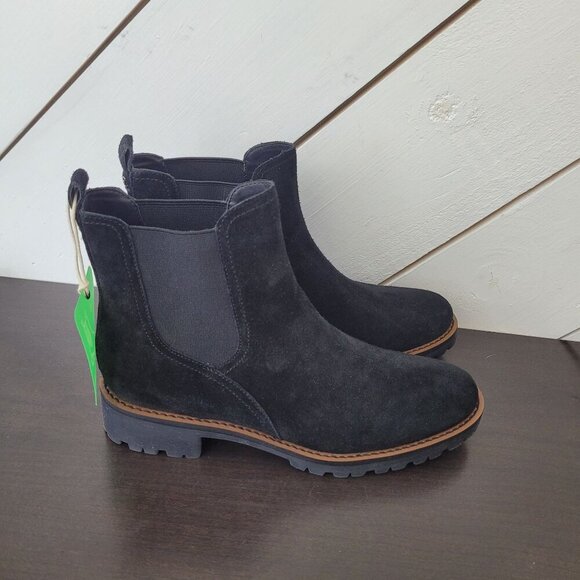 NEW Sam Edelman Women's 6.5 Jazmine Chelsea Boot Black Suede - Picture 3 of 10